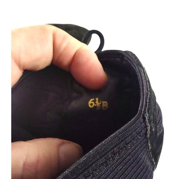 Vintage Women's Size 6.5B Victorian-Style Witch Lace-Up Black Suede  Boots - Picture 8 of 8